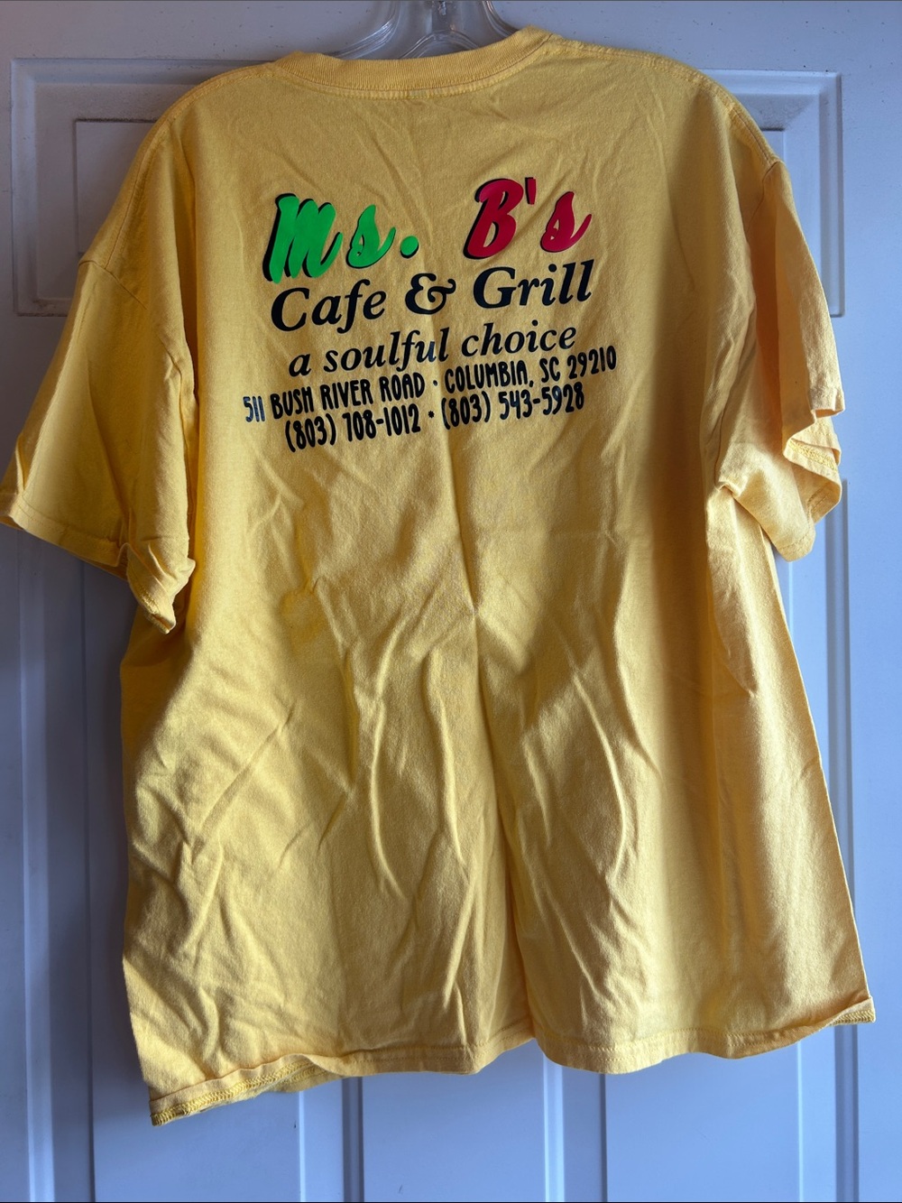 Gildan Yellow Ms. B's Cafe & Grill Short Sleeve Tee